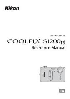 Nikon Coolpix S1200 pj manual. Camera Instructions.